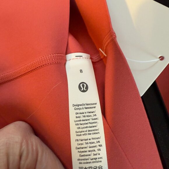NWT Lululemon Glow Up Super-HIgh-Rise *Tight 28" Size 8 in Desert Red - Picture 3 of 3